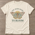 Natural Bloom Through T-shirt — floral strength design, for women who train