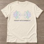 Natural Floral Iron T-shirt — floral strength design, for women who train