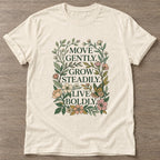 Natural Live Boldly T-shirt — motivational slogan design, for women who train