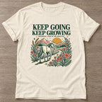 Natural Progress Practice T-shirt — growth mindset design, for women building a habit