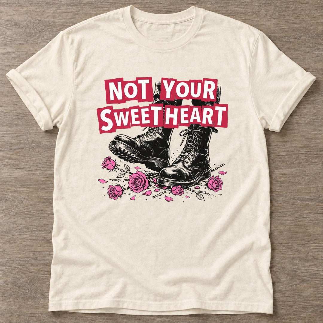 Natural Roses And Boots T-shirt — floral strength design, for women who train