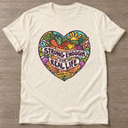 Natural Real Life Strong T-shirt — body positive design, for every body in the gym