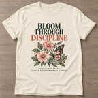 Natural Bloom Daily T-shirt — floral strength design, for women who train