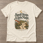 Natural Little Magic T-shirt — motivational slogan design, for women who train
