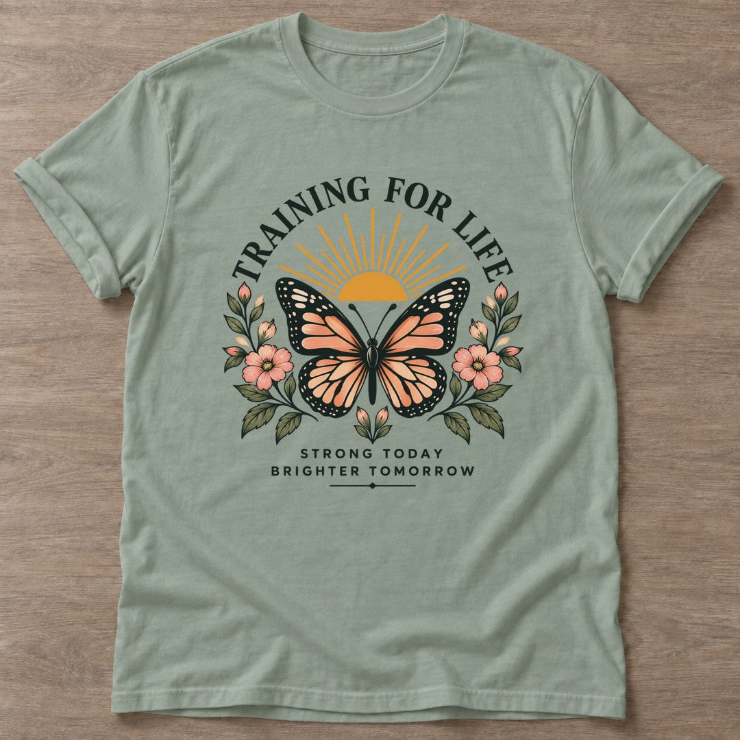 Sage Strong Today T-shirt — motivational slogan design, for women who train