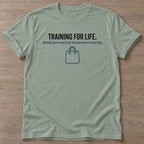 Sage Grocery Gains T-shirt — funny gym slogan, for women who train and laugh about it