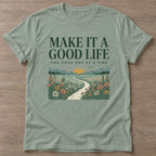 Sage Good Life Journey T-shirt — motivational slogan design, for women who train