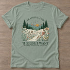 Sage Enjoy The Climb T-shirt — motivational slogan design, for women who train