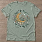 Sage Moonlight Recovery T-shirt — rest and recovery design, for women who train