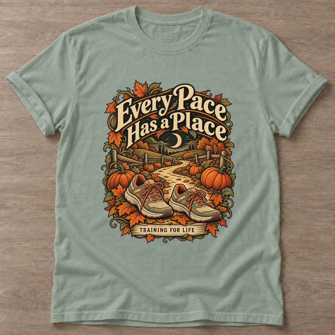 Sage Every Pace T-shirt — walking club design, for women who walk