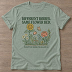 Sage Different Bodies T-shirt — body positive design, for every body in the gym