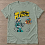Sage Flower Power Astronaut T-shirt — floral strength design, for women who train