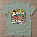 Sage Growing Strong Together T-shirt — growth mindset design, for women building a habit