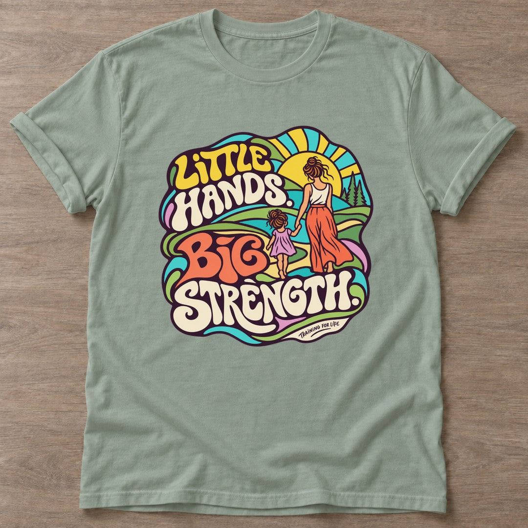 Sage Growing Strong Together T-shirt — growth mindset design, for women building a habit
