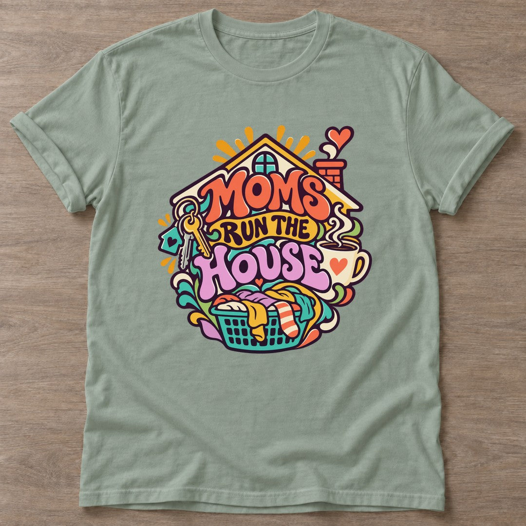Sage Household Hustle T-shirt — funny gym slogan, for women who train and laugh about it