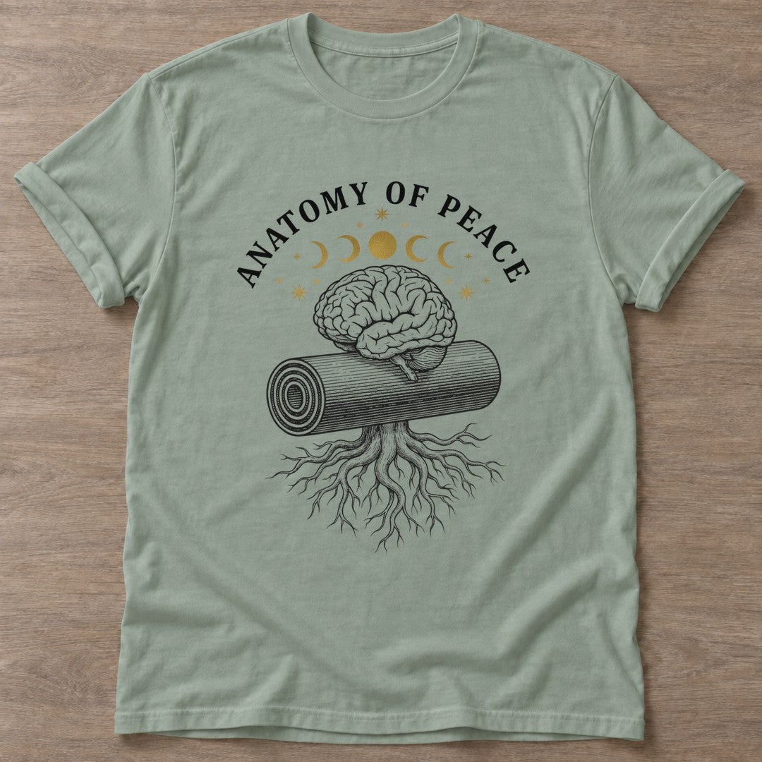 Sage Mindful Growth T-shirt — growth mindset design, for women building a habit