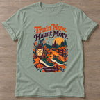 Sage Autumn Hustle T-shirt — motivational slogan design, for women who train