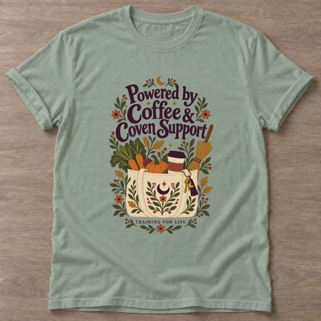 Sage Coven Support T-shirt — gym club design, for women who train together