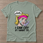 Sage Sweat Tears T-shirt — funny gym slogan, for women who train and laugh about it