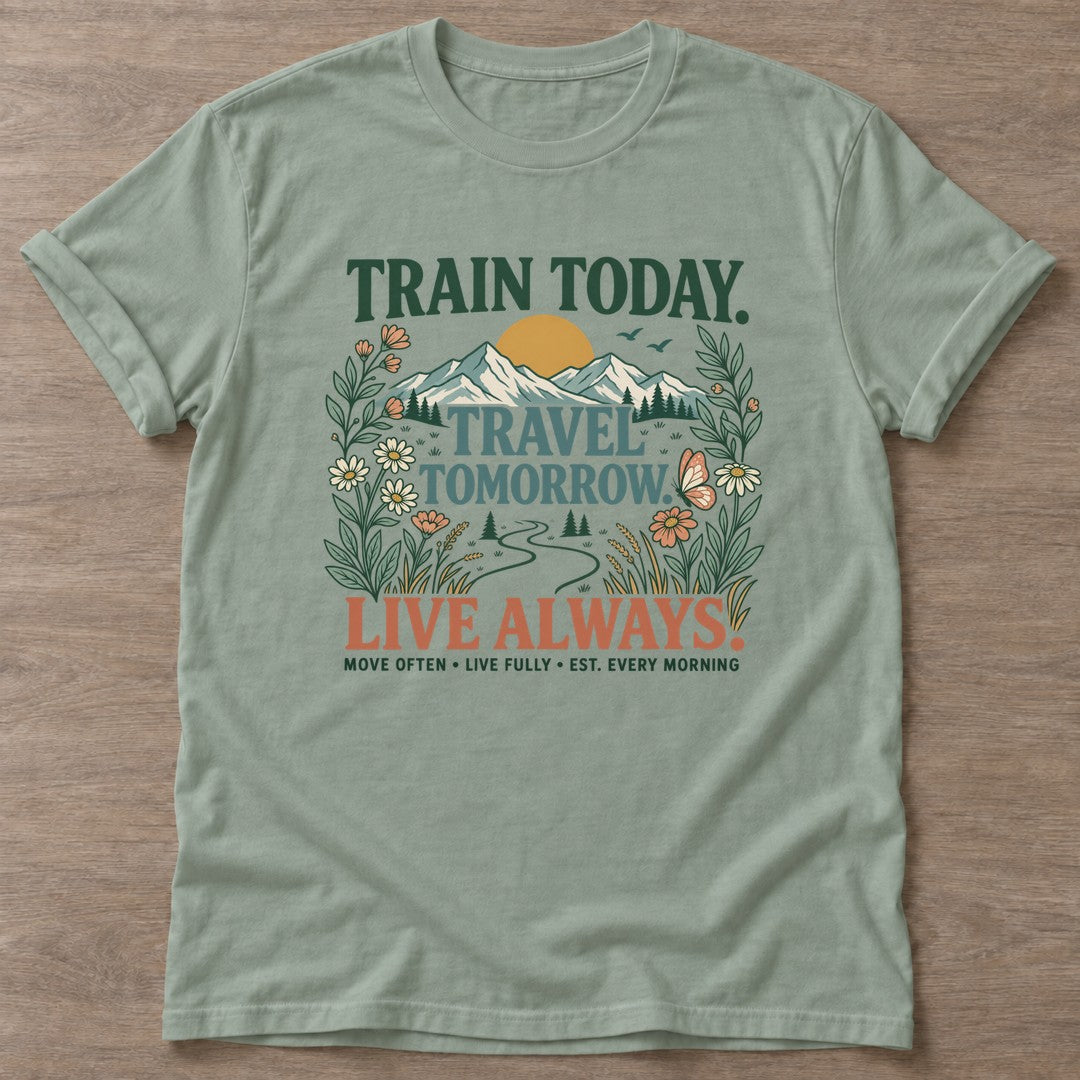 Sage Every Morning Matters T-shirt — motivational slogan design, for women who train