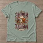 Sage Laundry Ghost T-shirt — funny gym slogan, for women who train and laugh about it