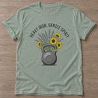 Sage Iron Flowers T-shirt — floral strength design, for women who train