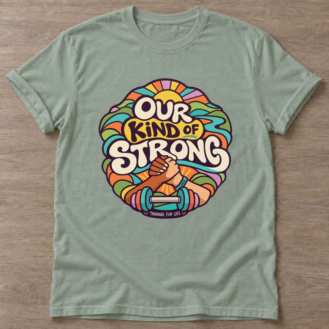 Sage Strong Grip T-shirt — weightlifting design, for women who lift