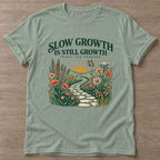 Sage Blooming Path T-shirt — floral strength design, for women who train