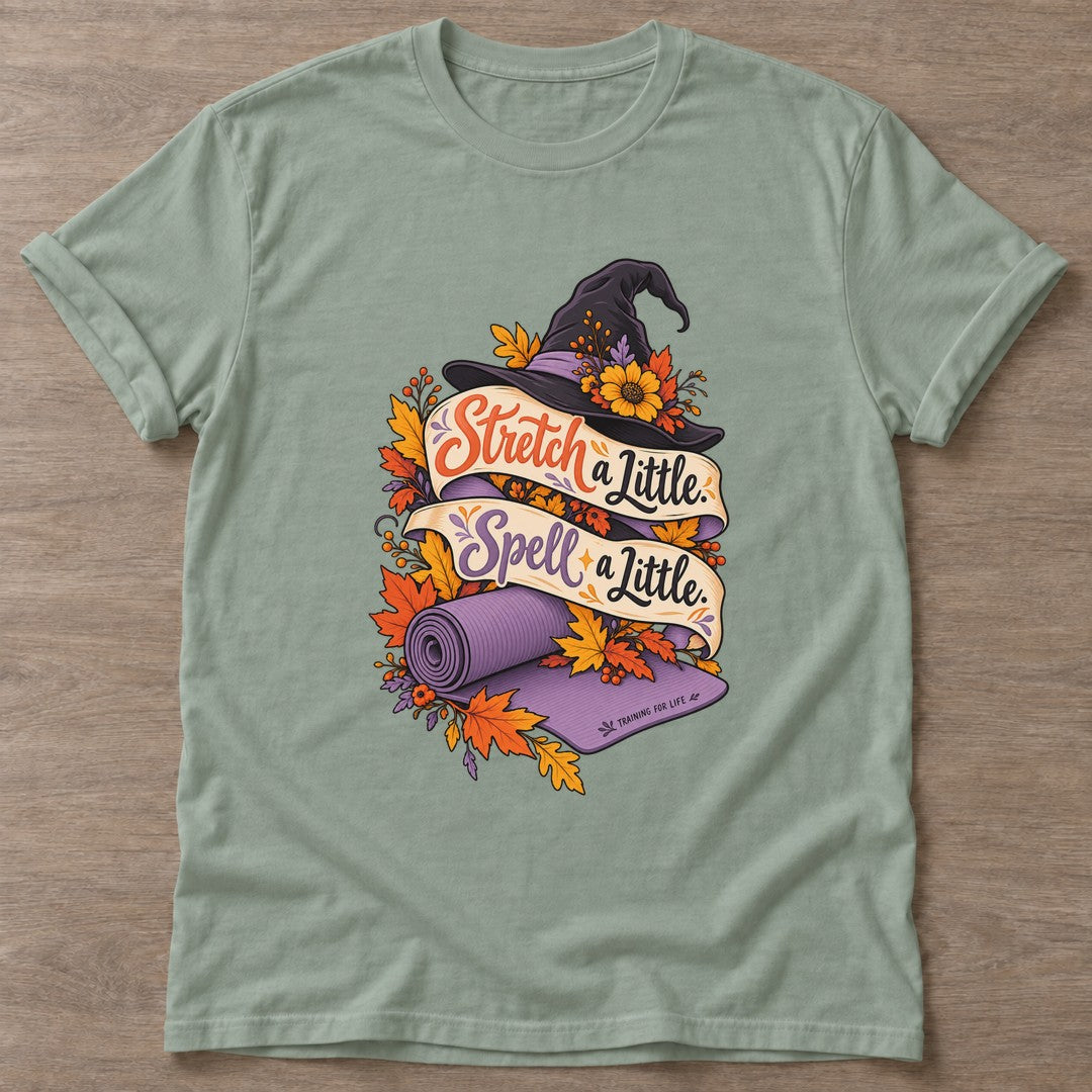 Sage Witch's Yoga Flow T-shirt — rest and recovery design, for women who train