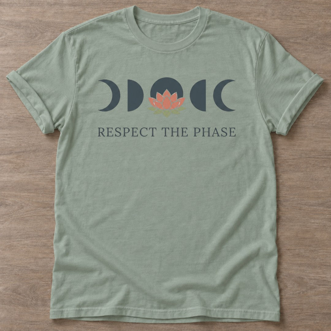 Sage Moon Lotus T-shirt — rest and recovery design, for women who train