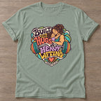 Sage Built For Hugs T-shirt — body positive design, for every body in the gym