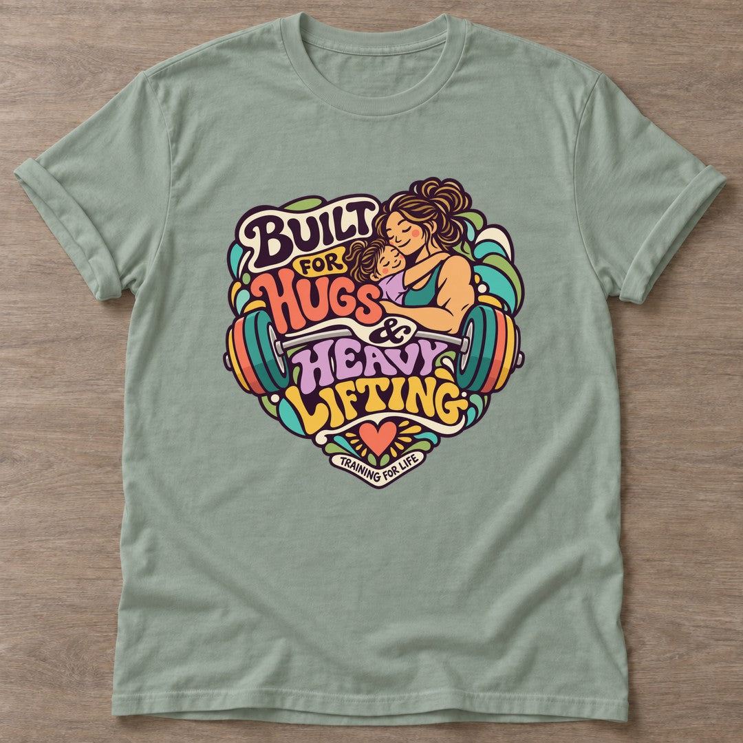 Sage Built For Hugs T-shirt — body positive design, for every body in the gym