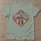 Sage High Mileage Garage T-shirt — longevity training design, for women over 40