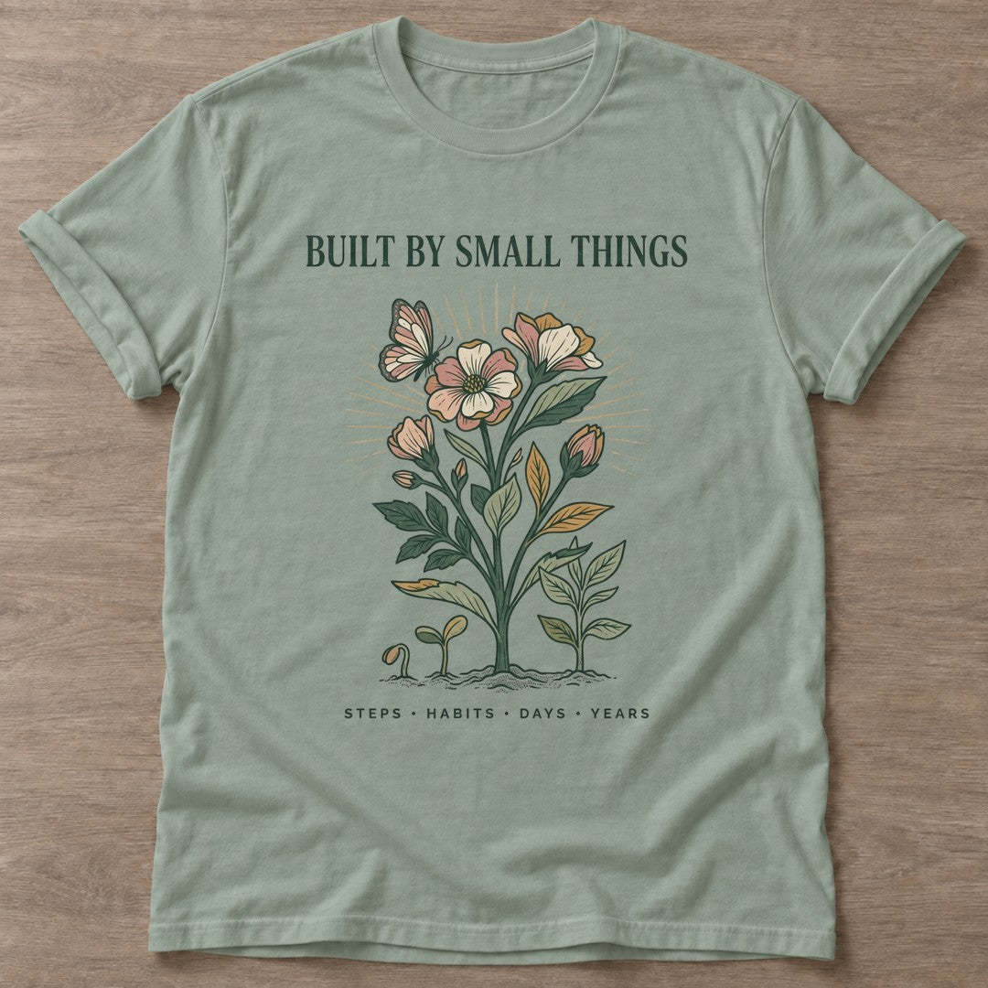 Sage Bloom From Within T-shirt — floral strength design, for women who train