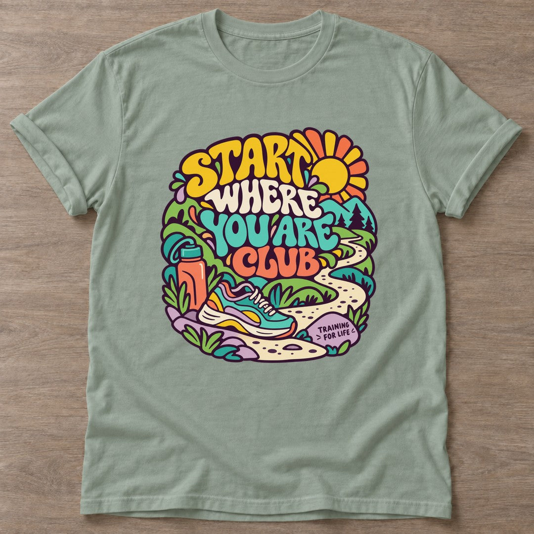 Sage Running Trails T-shirt — running design, for women who run
