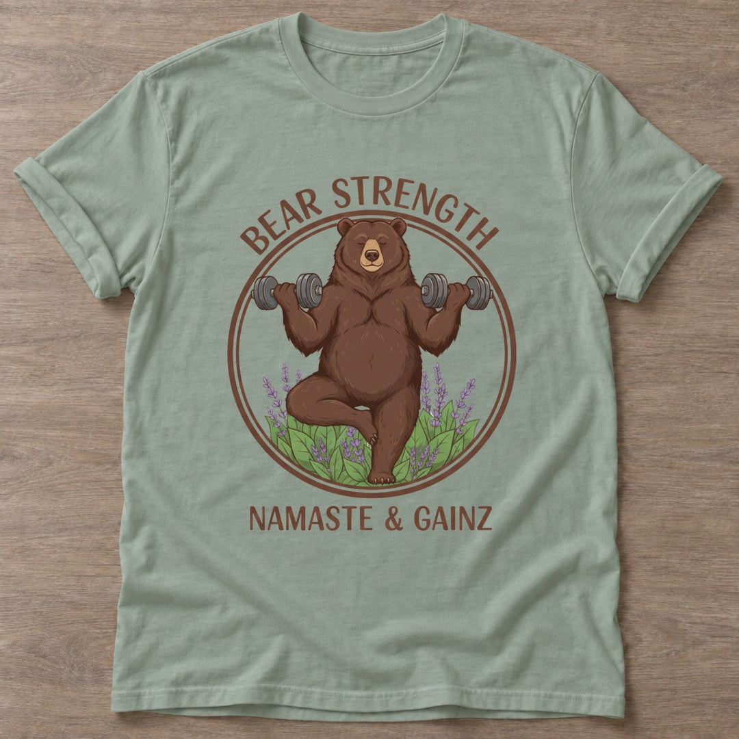 Sage Zen Gains T-shirt — funny gym slogan, for women who train and laugh about it