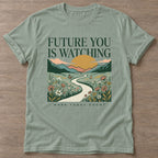 Sage Seize The Moment T-shirt — motivational slogan design, for women who train