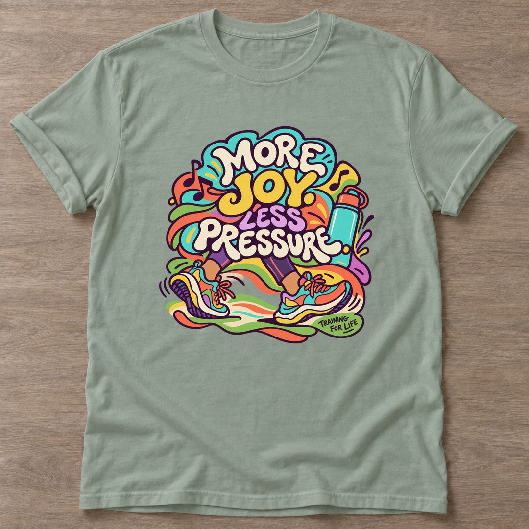 Sage Joy Over Pressure T-shirt — rest and recovery design, for women who train
