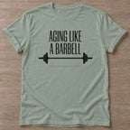 Sage Barbell Aging T-shirt — longevity training design, for women over 40