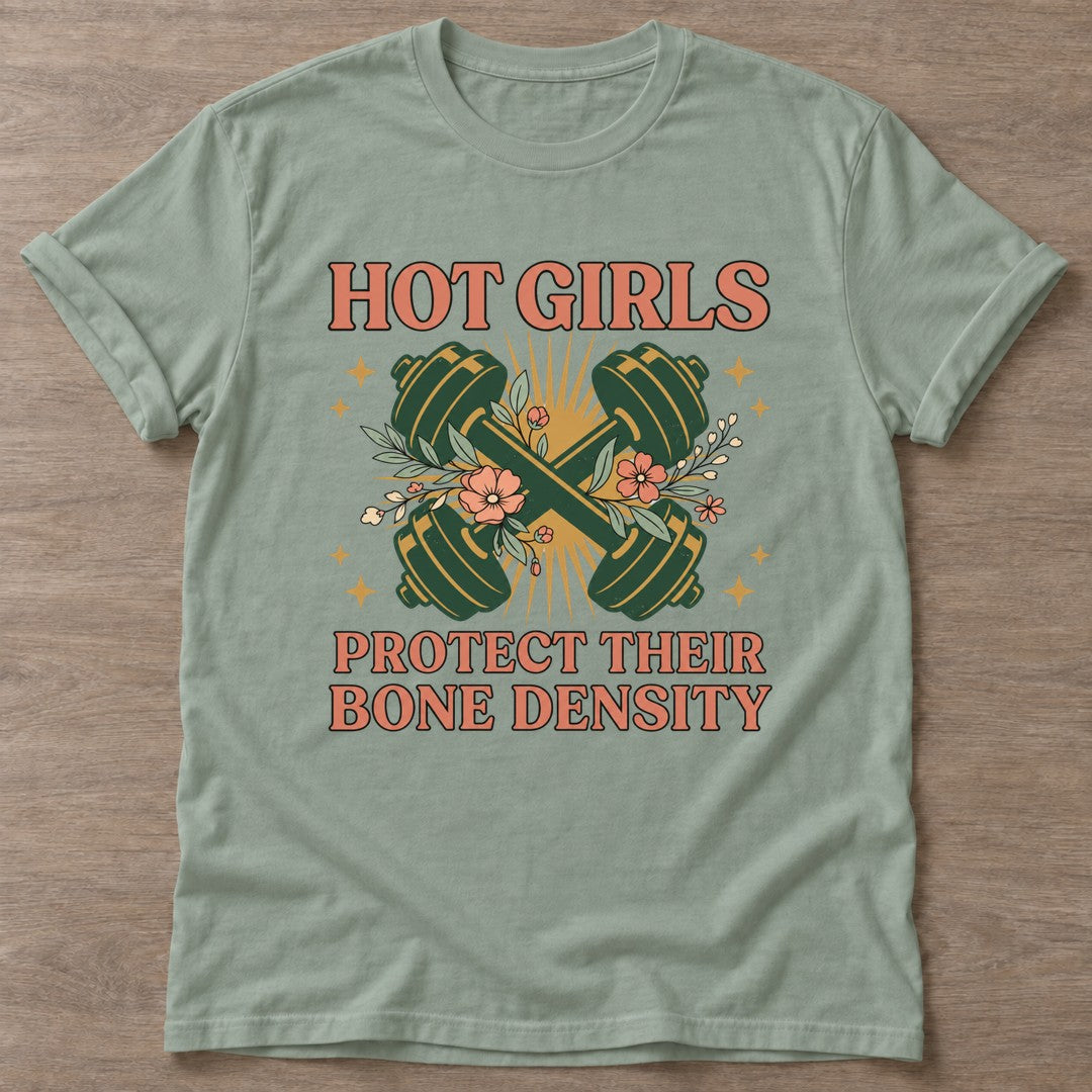 Sage Hot Girls Lift T-shirt — weightlifting design, for women who lift