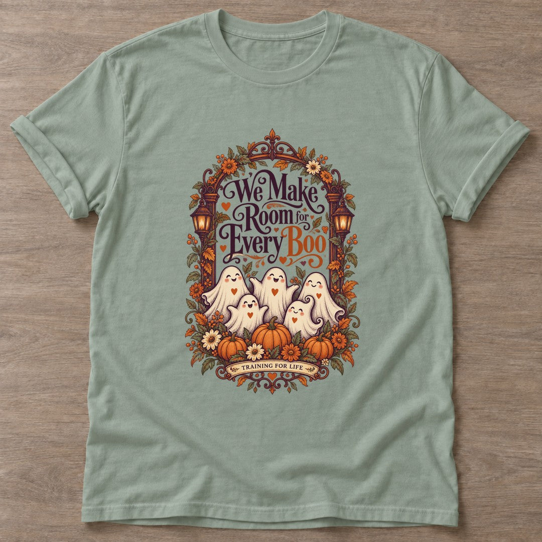 Sage We Make Room T-shirt — body positive design, for every body in the gym