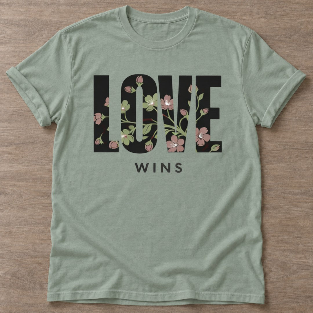 Sage Bloom Wins T-shirt — floral strength design, for women who train
