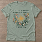 Sage Little Sunshine T-shirt — motivational slogan design, for women who train