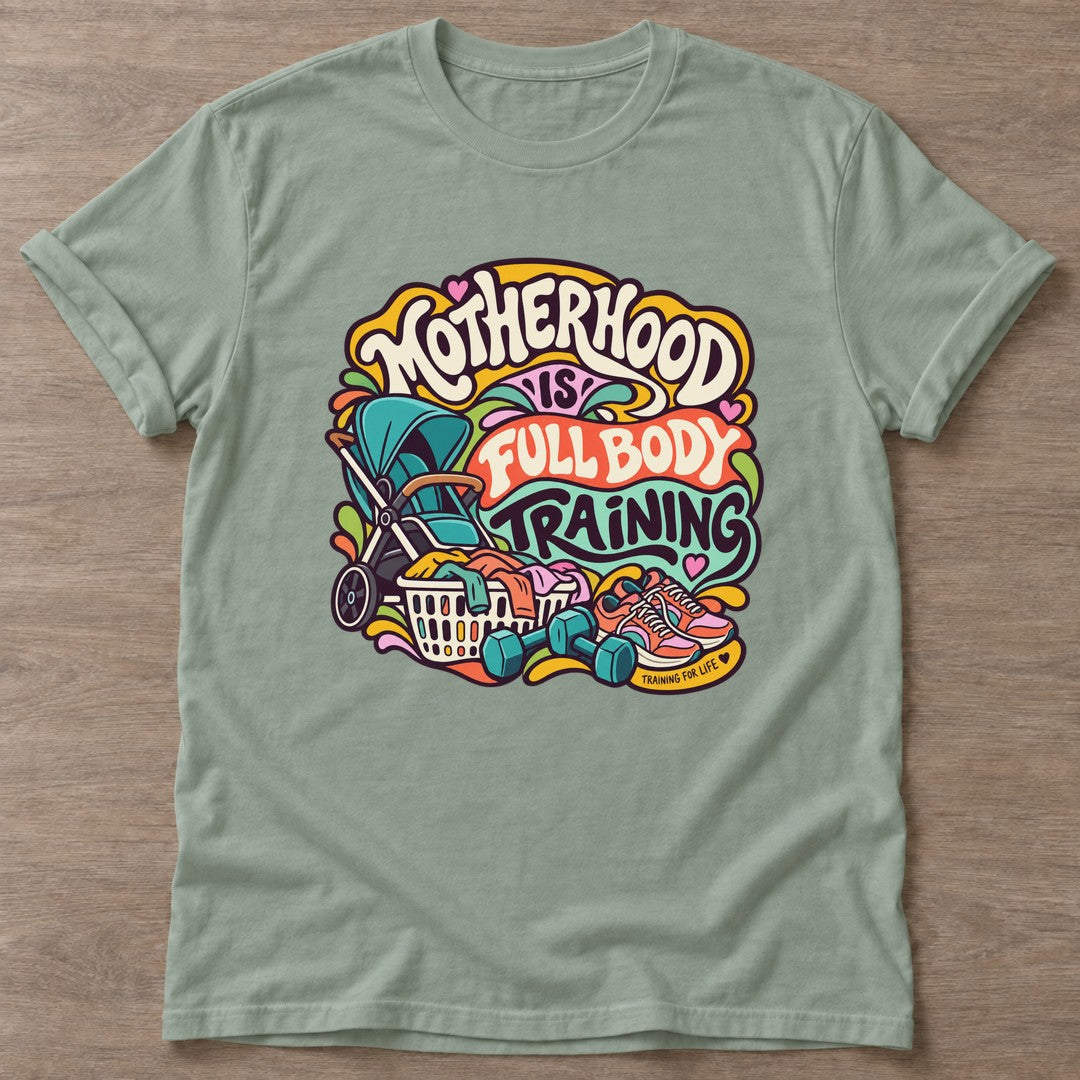 Sage Mom Gains T-shirt — weightlifting design, for women who lift