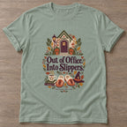 Sage Cozy Resignation T-shirt — rest and recovery design, for women who train