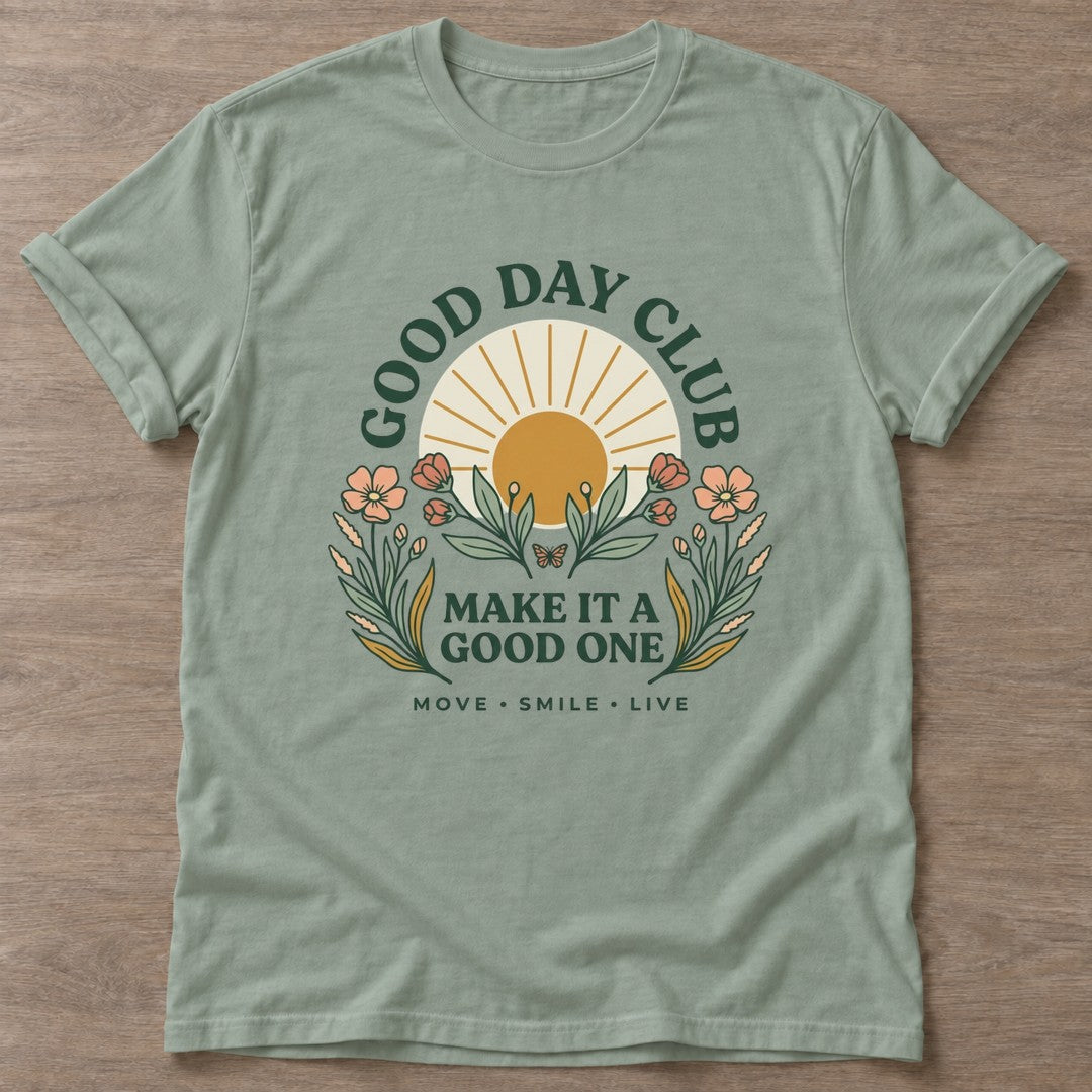 Sage Move Smile Live T-shirt — everyday workout design, for women who move