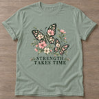 Sage Strength Takes Time T-shirt — longevity training design, for women over 40