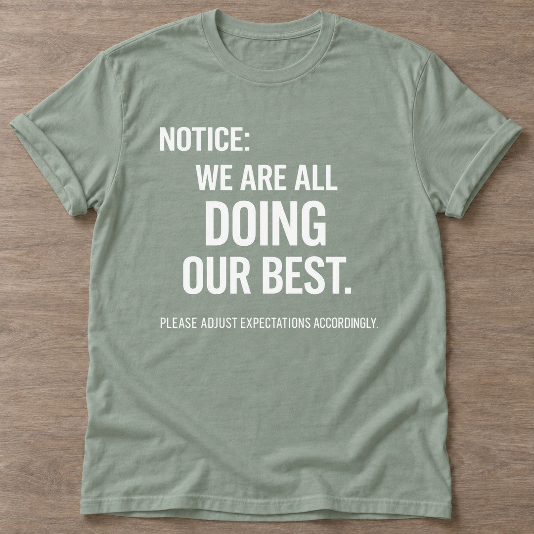 Sage Notice T-shirt — rest and recovery design, for women who train