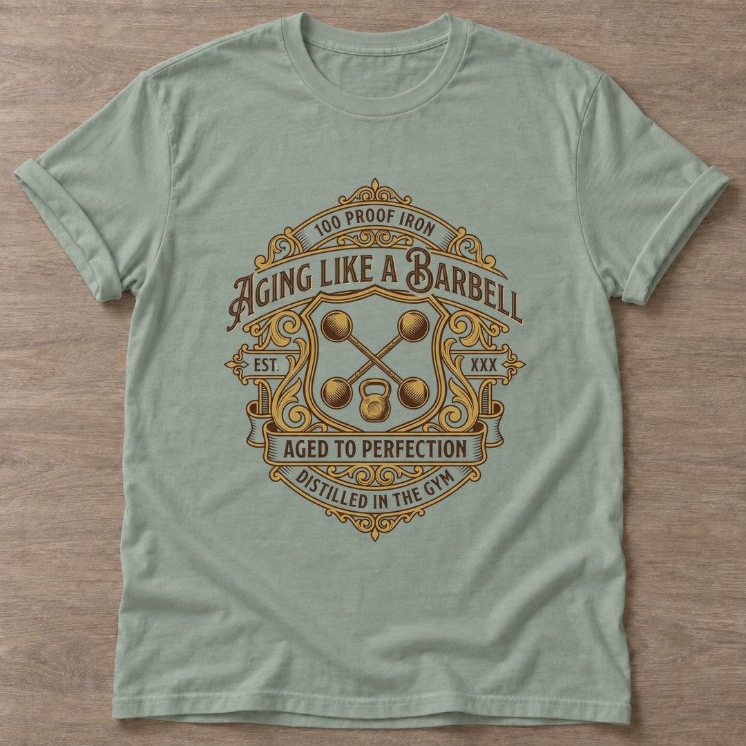 Sage Aged To Perfection T-shirt — longevity training design, for women over 40