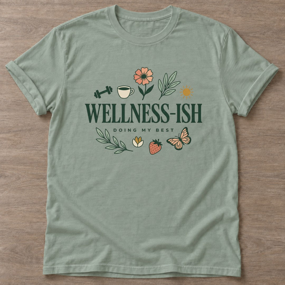 Sage Doing My Best T-shirt — motivational slogan design, for women who train